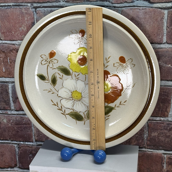 1 Daniele Collection Dinner Stoneware Plate Platter Trailride Pattern Japan 1970 - Picture 4 of 7